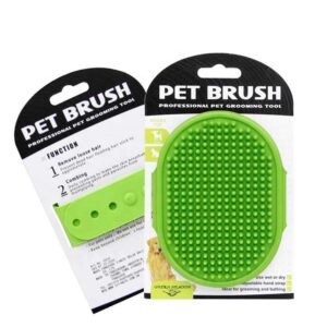 Alternative view of Handheld Rubber Pet Bath Brush – Deshedding Shampoo Brush for Cats & Dogs with Adjustable Strap – Soft Grooming Massage Brush