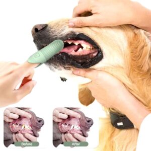 Alternative view of Food-Grade Silicone 360° Pet Finger Toothbrush – Dog & Cat Teeth Cleaning Tool – Gentle Dental Hygiene Brush for Pets