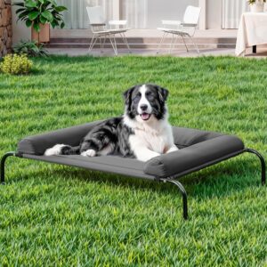 Alternative view of Large Elevated Cooling Dog Bed – Portable, Chew-Resistant Outdoor Pet Cot with Non-Slip Feet – Washable and Comfortable for Dogs & Cats
